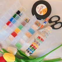 [재료세트] 비즈반지 만들기 접착제 우레탄줄 포함구성