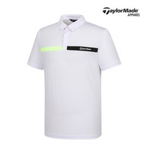 남성 라인 배색 카라 반팔 티셔츠 TMTYL2743-100