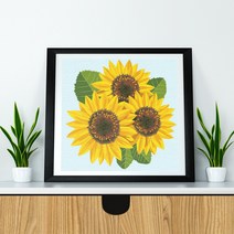 플레이어바웃 명화그리기 해바라기 세송이 캔버스페인팅 DIY, 해바라기 세송이 (BX3285), 해바라기 세송이 (BX3285)