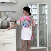 물나염 번개 스마일 박스티