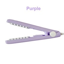 뽕고데기 뿌리볼륨고데기 와플 물결 헤어 아이론 세라믹 3D 그리드 크림퍼 전문 볼류마이징 컬링 옥수수, 04 보라색_02 EU