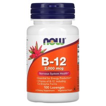 나우푸드 비타민B B12 B12 2000mcg 사탕 100정 3개월분, 2000 mcg, 100 개