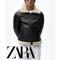 ZARA 남성 라펠 양면 가죽 재킷 무스탕 0706/325