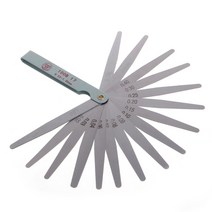 1pc 0.02 ~ 1mm 17 블레이드 두께 갭 메트릭 필러 필러 필러 게이지 측정 도구, 은