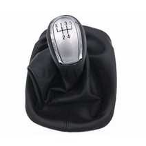 자동차 스타일링 5/6 속도 자동차 기어 스틱 시프트 노브 가죽 부츠 Skoda Fabia MKI 2000 2001 2002 2003, 실버 5 스피드