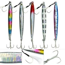 베이트샵 슬림롱 풀장착 메탈지그 삼치 농어 방어 부시리 갈치 지깅 루어낚시 선상낚시, 슬림롱지그_60g, 슬림롱지그_레드헤드