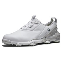 FootJoy 남성용 투어 알파 골프화 화이트/그레이/라임.