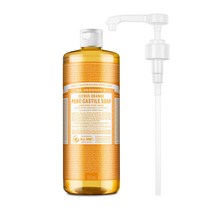 닥터브로너스 퓨어 캐스틸 솝 시트러스 950ml + 전용펌프, 단품