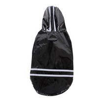 반려동물 야외 강아지 애완 동물 비옷 S-XL 후드 방수 재킷 PU 개 고양이 의류, 01 Black_04 XL