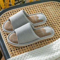 송강 층간소음방지 린넨 여름 쿠션 거실화 거실 실내화 실내 슬리퍼, 그레이(여성), 1개