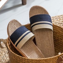 여름 왕골슬리퍼 라탄 린넨 비치 사무실 거실화 실내화 커플 리본 쪼리