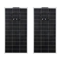 태양광 발전 220v 가정용태양광 인버터 발전기 600w 300w 유연한 태양 전지 패널 12v 배터리 충전기 키트 자동차 보트 용 광 시스템 해양 모터 홈 밴, [02] 2pcs-600W