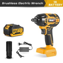 브러시리스 전동 임팩트 렌치 20V 520N.m 무선 렌치 소켓 충전식 1/2 인치 리튬 이온 배터리 마끼다 18V 배터리용, CHINA, EU, Wrench a Battery, EU
