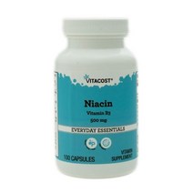 Vitacost 비타코스트 나이아신 비타민B3 Niacin VitaminB3 Sustained Release 500mg 100캡슐 2개