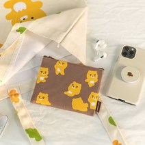 카카오프렌즈 파우치 카드 이어폰 화장품 소지품 캐릭터패턴 면파우치