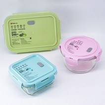 오븐락 숨쉬는 밀폐용기 내열유리 스팀홀 전자레인지 오븐 용기 원형 정사각 직사각, 직사각5호_1860ml