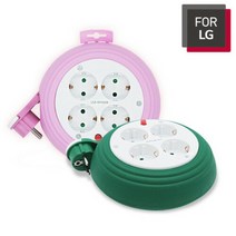 For LG LGA-MT430R 원형 4구 캠핑용 코드릴 전선 3M 케이블 어댑터 콘센트 멀티탭 선정리, LGA-MT430R 코드릴 4구/그린, LGA-MT430R 4구 코드릴 그린