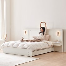 이노센트 펠리스 호텔형 Q침대 프레임+협탁2개 i102244, 화이트