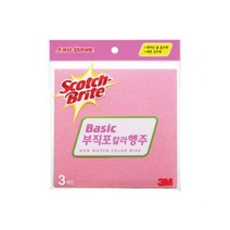 스카치브라이트 부직포 칼라 행주, 혼합 색상, 3매입 x 4개