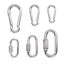 카라비너 퀵링크 비나 비너 강철 스텐 알루미늄 등산 캠핑 해먹 텐트 미니 소형 대형 잠금, M8(색상랜덤발송), 알루미늄비너