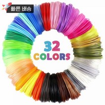 MIKA3D가 제작한 3D 펜/3D 프린터 필라멘트 24가지 색상의 1.75mm PLA 필라멘트 팩 고정밀 직경 각 색상 3m(10 피트) 총 73.2m(240피트) 길이 1, 32 Colors 4 Metallic Colors