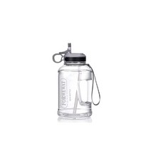 FORWEWAY 1500ml 빨대 보틀 눈금 안전 BPA프리NEW 디자인 대용량 광구 세척용이 휴대 편리 남아 여아 어린이 성인 겸용 아웃도어 스포츠 및 일상 사용에 적합한 물병 1500ml 트랜스페어런트