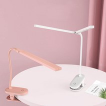 비센드 BS-550 스탠드 각도 조절 충전식 무선 듀얼 LED 램프 클립형 학생 독서 공부 야간재택근무, 화이트