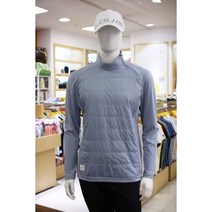 루이까스텔 골프의류 2022 가을 겨울 상품 남성 편한 앞판 퀼팅 사선지퍼 터틀렉 티셔츠