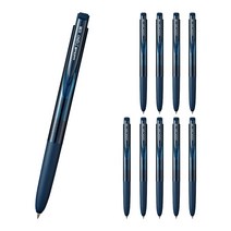 UNI Signo RT1 유니볼 시그노 노크식 볼펜 0.38mm (UMN-155-38), 10개, 블루블랙 (UMN155-38)
