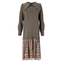 [국내정식매장] 써스데이아일랜드 원피스 빅카라 니트 원피스(T218MOP253)