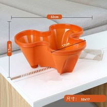 아세아관리기 작은 3 꽃잎 다층 입체 화분 딸기 식물 발코니 야채 심기, 16 20_01 매체