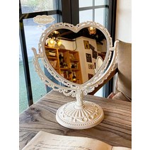 접이식탁상거울 욕실 원룸 집들이 선물 대형 책상, 노르딕 블루 7인치 PVC 양면 타원형 거울, 블루 7인치 PVC 양면 타원형 거울