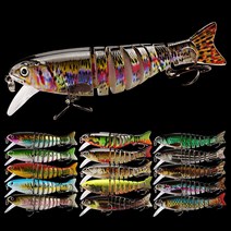 아띠꼴로 빅베이트 싱킹 플로팅 관절 미노우 배스 쏘가리 루어 농어 하드베이트, 그린/블랙