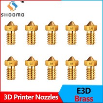 프린트보드 필라멘트 SHOOMO-3D 프린터 압출기 황동 노즐 프린트 헤드 1.75mm 3.0mm E3D V5 V6 Anet 8 Anycubic i3113635, 1.75-0.6mm_5Pcs