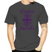비올라 티셔츠 giro collo Ultras J832 Curva Fiesole 1926 Viola Calcio Vintage Cori, [09] 4XL, [05] Men grey