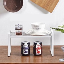 식탁위수납장 주방 미니수납 정리대 철제선반 스텐, 화이트