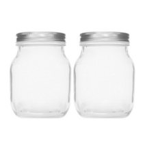 홈앤라이프사 각유리병 1000 금속실버캡, 1000ml., 6개입