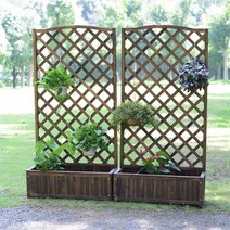 펜스 합성목재 난간 담벼락 가림막 조립식 담장 휀스, 180x90x38 (상단 포함)