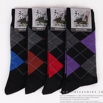 오너클랜 남자 신저 정장 구두 체크무늬 양말 5켤레 묶음_W5EB3CE