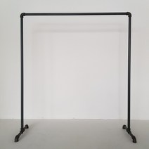 조립식 수도관 파이프 행거 국산 배관자재 엔틱 튼튼 견고 드레스룸 스튜디오 드레스룸 다용도실 옷걸이, 백색유광
