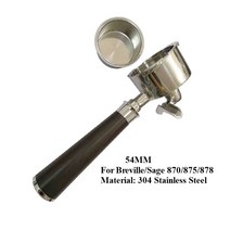 커피 머신 portafilter 54mm sage breville 바텀리스 필터 홀더 870878879 solis 1170 bambino plus with 바구니 홈카페, 사이즈 L