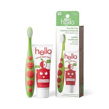 [미국직배송]헬로 키즈 불소없는 사과맛 치약 젤타입 (3개월부터) hello Natural Apple Flavor Teething Gel
