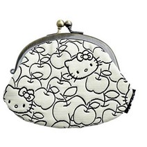 [교토 하로키테 공방] 3.3 가마구치 지갑 동전 지갑 지갑 일본제 교토 헬로 키티 산리오 캐릭터 블랙