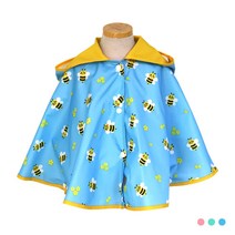 (주)더해피 유아 아동 키즈 어린이 비옷 우비 자켓 바람막이 레인코트 판초우의-꿀벌
