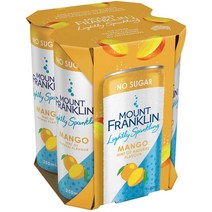 Mount Franklin Sparkling Water Mini Can Mango 호주 마운트 프랭클린 탄산수 미니 캔 망고 250ml 4캔 스파클링워터
