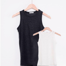 여자 린넨나시 2장 여성 홀터넥 나시티 민소매 티셔츠 기본핏