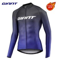 GIANT-남성용 MTB 산악 자전거 사이클링 저지 로드 여성용 긴 소매 스포츠 탑 겨울 보온 플리스 의류, 01 Black_05 L