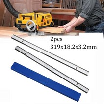8인치수압대패 석고대패칼 2/4Pcs 13 인치 블레이드 HSS 목재 두께 319x18.2x3.2mm/양날 Ryobi ETP1531AK 제트 JWP-12, [01] A1