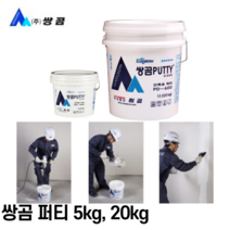 쌍곰 건축용 내부 Putty 퍼티 PD-600-5kg 핸디코트 빠데 수성퍼티 도배전 면처리 기초도장 면보수 충진용 빠다, PD-600(5Kg)