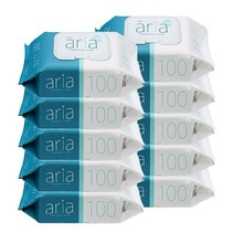 아리아 [무료배송]아리아 물티슈 플레인 100매 캡형, 10팩